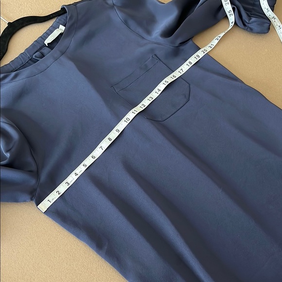 VINCE Navy Blue 3/4 Sleeve Sheath Shift Dress- Size Medium - Picture 7 of 11